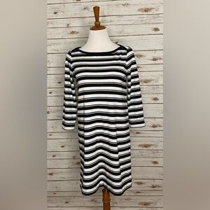 Ann Taylor LOFT striped ponte knit dress